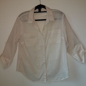 Ann Taylor Button Down Blouse Size 18
